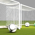 Soccer net goal 3d model