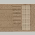 Modern Wooden Decorative Panel With Natural Grain Striped Perforated Textures