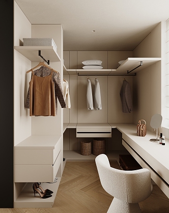 Minimalist Cloakroom Wardrobe Cloakroom Cabinet Dresser Clothing Bag Single Chair Storage Cabinet 3d model