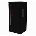 Black Server Cabinet With Glass Door And Multiple Equipment Units For Data Storage 3d model