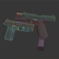 Two Modern Tactical Black Pistols With Sleek Design And Reflective Finish