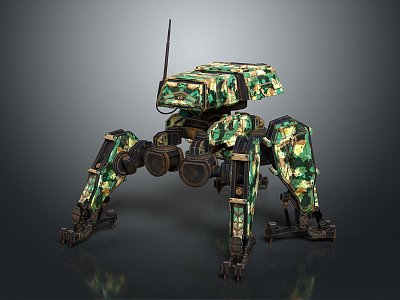 Modern robot spider robot mecha spider sci-fi spider 3d model