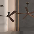 POLIFORM Modern Ceiling Fans With Wooden Blades In Contemporary Interior Design