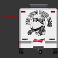 Budweiser King of Beers Mobile Trailer With Motorcycle Graphic And Red Accents