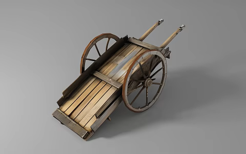 Cartoon Carriage Transport Cartoon Style Furnishings Ornaments Hand-held Vintage Decoration Scene Props Beautiful Chen Decoration Game Cartoon 3d model