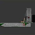 Green Fan Boat With Caged Propeller Gray Interior And Seat Structure