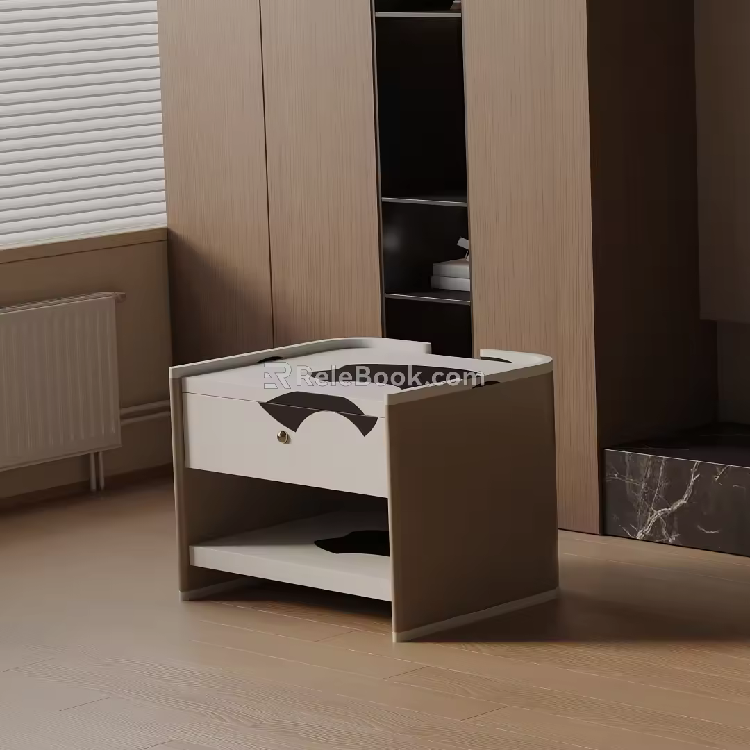 Modern bedside table 3d model