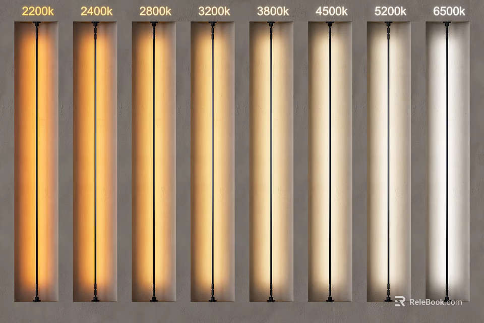 LED Tube Lights With Color Temperatures From 2200K To 6500K Warm To Cool Light 3d model 