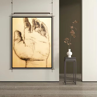 Abstract Hanging Paintings 3d model
