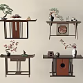 New Chinese-style Duanjing Table Case New Chinese-style Duanjing Table Case 3d model