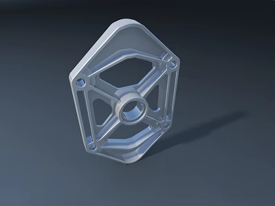Garden Landscape Design Featuring Hexagonal Metal Frame With Structural Holes 3d model
