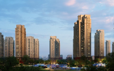 High-rise residential in Jianou residential area 3d model