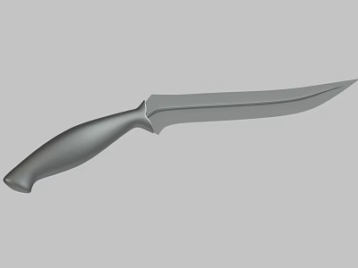 Sharp Weapon Knife With Long Blade And Curved Handle Design 3d model