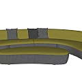 Modern Combination Sofa Curved Sofa 3d model