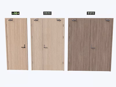 Different Types of Wooden Doors Single Double and Combination Designs for Interior Use 3d model