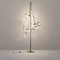 Modern Lighting Combinations With Transparent Glass Balls And Metal Brackets For Interior Design