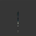 Pixel Style Decorative Key With Blue Glowing Elements And Intricate Design For Household Use