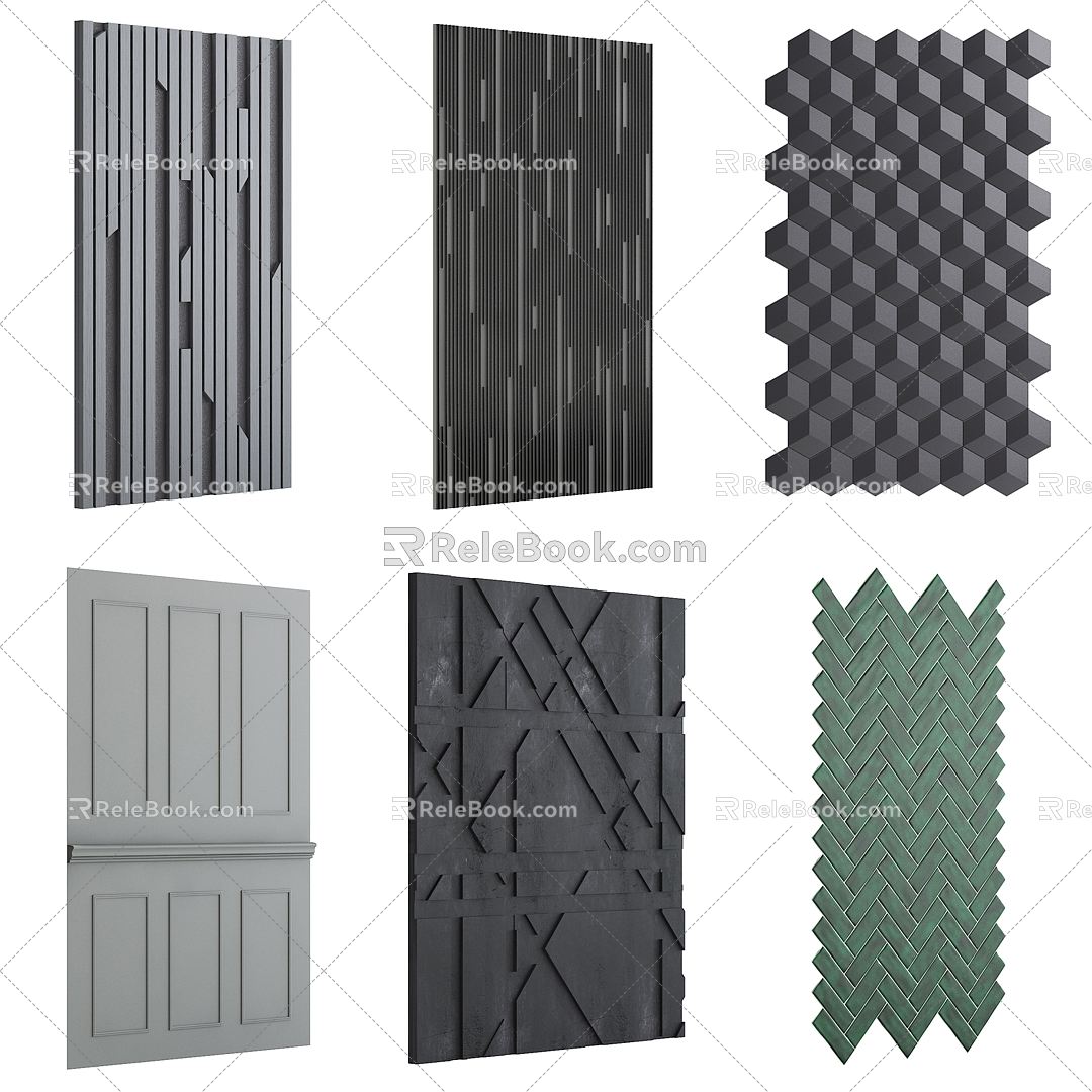 Modern wall wall panel 3d model