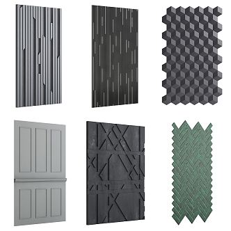 Modern wall panel 3d model