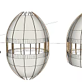 Egg shaped Tent Structure Design With Metal Frame Support And Multiple Views 3d model