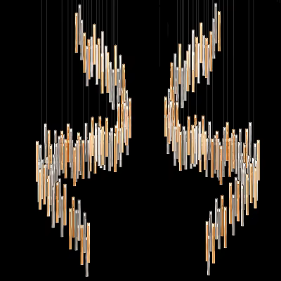 Modern Minimalist Chandelier Chandelier Petal Chandelier Decorative Chandelier Simple Chandelier Hall Hotel Chandelier 3d model