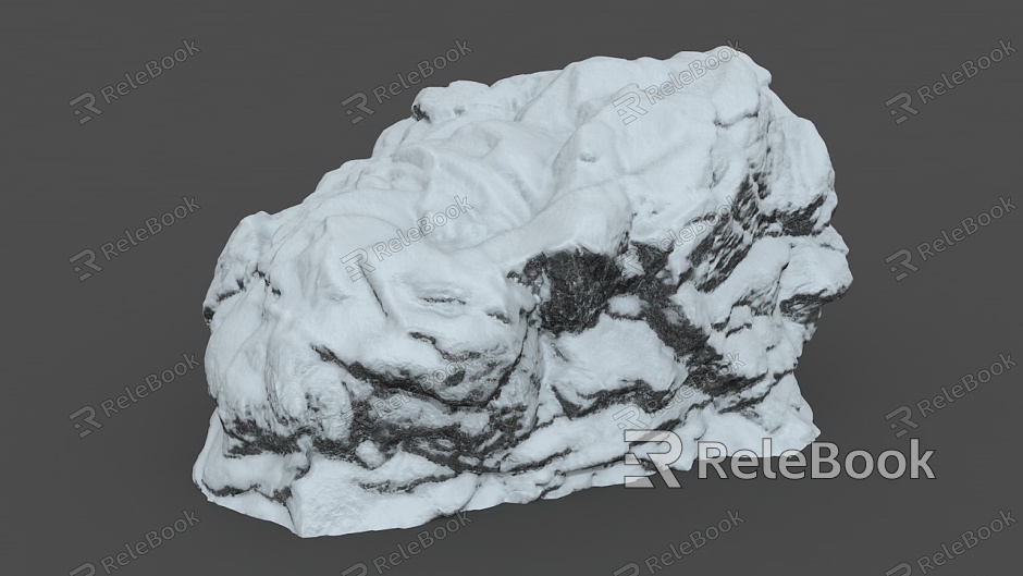 Snow Mountain Stone Stone Rock Rockery model