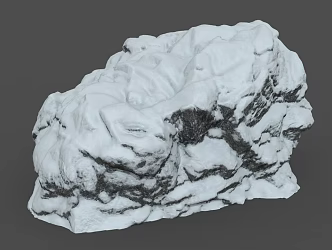 Snow Mountain Stone Rockery 3d model