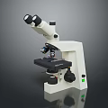Binocular Microscope Scientific Lab Instrument With White Base Mechanical Stage And High Power Objective Lenses
