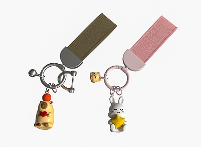 Cartoon Keychain 3d model