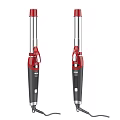 Two Red And Black Professional Curling Irons For Hair Styling Tools