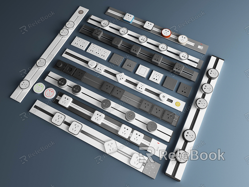 Rail Socket Switch Slide Rail Socket Round Socket Mobile Socket TV Socket Smart Socket model