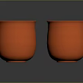 Four Orange Textured Mugs With Foamy Liquid For Daily Household Use