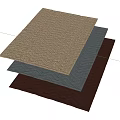 Stylish Square Rugs With Herringbone Pattern In Multiple Colors For Home Decor 3d model