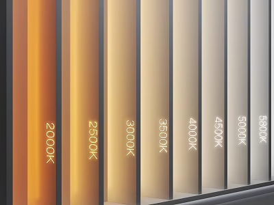 Modern LED Background Wall With Gradient Color Temperature From 2000K To 5000K 3d model