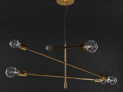 Simple metal chandelier model