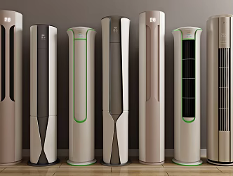Modern air conditioner cylindrical cabinet machine vertical air conditioner living room air conditioner 3d model