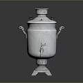 Traditional Silver Samovar With Handles Spout And Stable Base For Tea Making