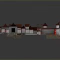 Traditional Chinese Architecture Design With Red Roof White Walls And Courtyard Layout