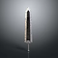 Medieval Style Long Blade Weapon With Intricate Hilt Metallic Finish And Decorative Patterns