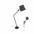LampGustaf Modern Adjustable Wall Lamp With Wooden Arm And Linen Shade