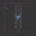 Modern Public Corridor With Marble Walls Large Screens Ceiling Design Floor Pattern And Handrails