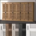 Modern Wooden Wardrobe Design With Shutter Doors And Multi Color Options 3d model