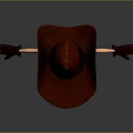 Cartoon Cowboy Character With Red Cowboy Hat Yellow Shirt Blue Pants Brown Boots And Mustache