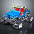 Modern all-terrain vehicle toy car four-wheeler beach car 3d model