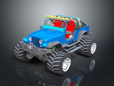 Modern all-terrain vehicle toy car four-wheeler beach car 3d model