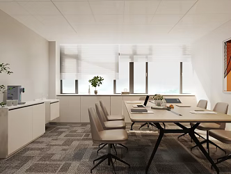 Office Meeting Room Small Meeting Room Training Room Conference Table 3d model