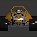 Orange Open Design Racing Car With Large Wheels And Streamlined Body