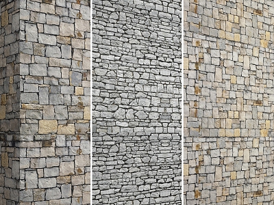 Background wall background stone wall brick wall culture stone wall base stone wall rubble stone wall stone wall agricultural storage wall courtyard wall model