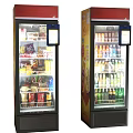Commercial Vertical Glass Door Refrigerator Display Cases For Beverages And Snacks