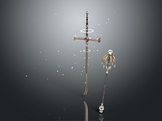 Scepter Ancient Scepter Cane Ancient Scepter Magic Scepter Metal Scepter Classical Scepter Magic Scepter 3d model